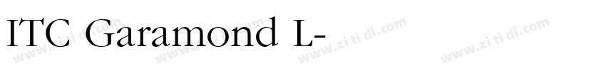 ITC Garamond L字体转换
